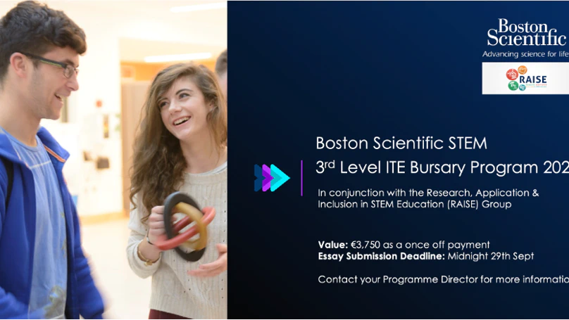 2024 STEM Initial Teacher Education Bursary with Boston Scientific and RAISE